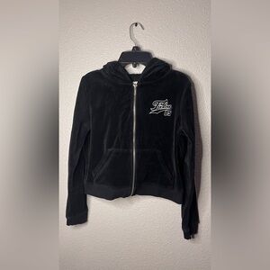 FUBU-Black Velvet Set-Crop Jacket-Straight Leg pants-Medium (SET)